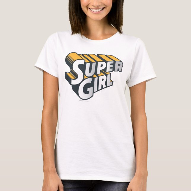 Camiseta Supergirl Silver and Orange Logo (Anverso)