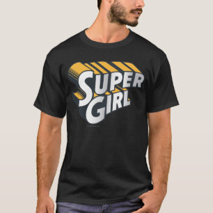 Camiseta Supergirl Silver and Orange Logo
