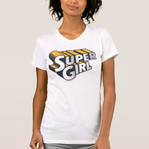 Camiseta Supergirl Silver and Orange Logo