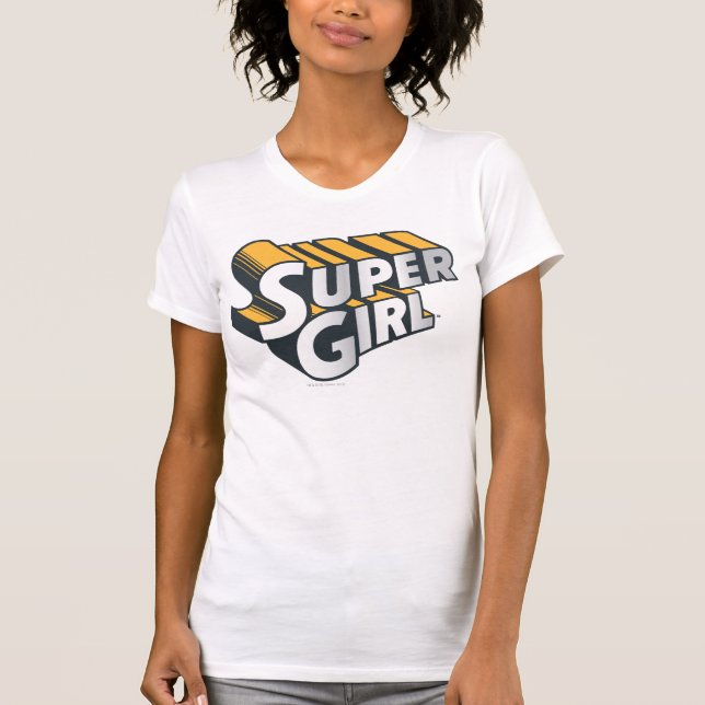 Camiseta Supergirl Silver and Orange Logo (Anverso)