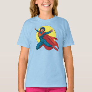 Camiseta Supergirl volando con traje azul