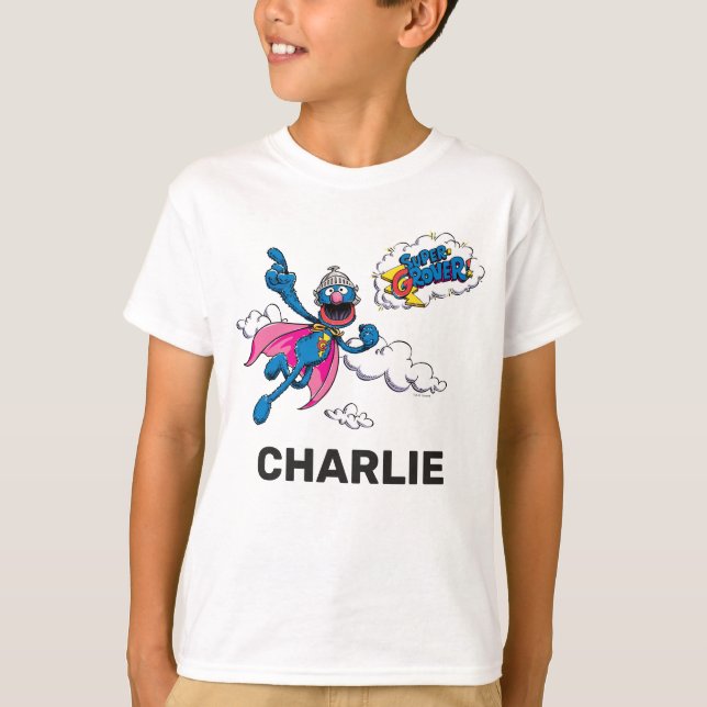 Camiseta SuperGrover de Vintage personalizado (Anverso)