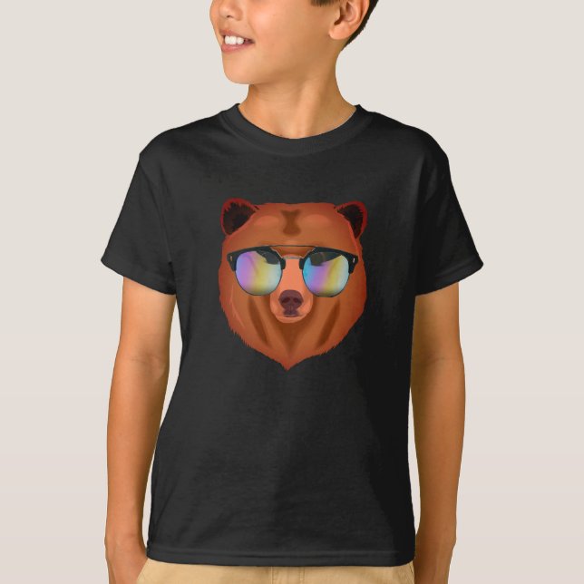 Camiseta SuperGuay Brown Bear en gafas de sol (Anverso)