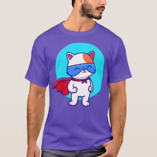 Camiseta SuperHero de gato bonito