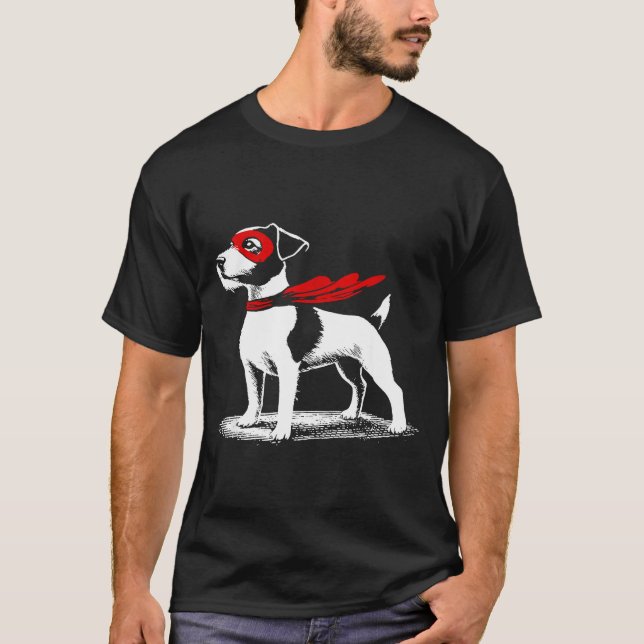 Camiseta Superhero Dog Cape Illustration Funny Loyal Pet He (Anverso)