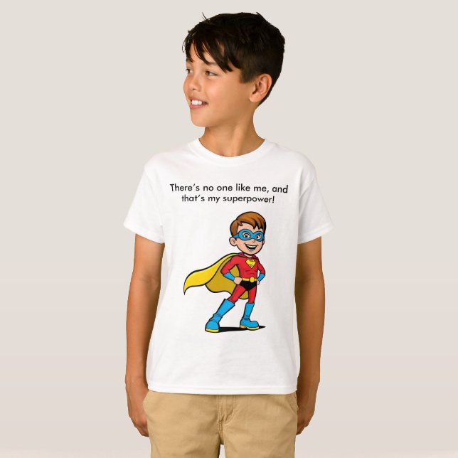 Camiseta SUPERHERO KID RED antistress HERO  (Anverso completo)