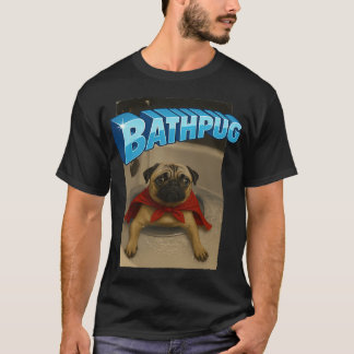 Camiseta Superhéro Pug de Baño Funny Bath Meme Amante de lo