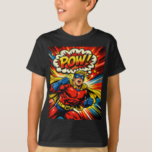 Camiseta Superhéro Retro ¡POW! Arte Pop Comic