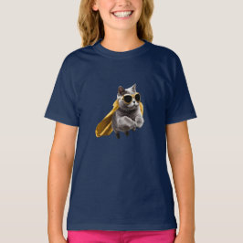 Camiseta Superhéroe adorable de British Shorthair