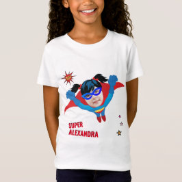 Camiseta Superhéroe chica volando 💥 foto de cumpleaños