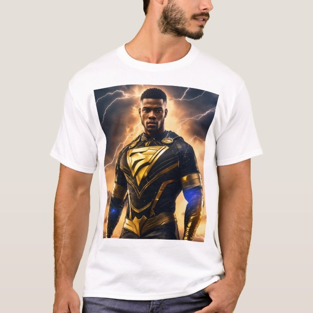Camiseta "Superhéroe claro y oscuro" (Anverso)