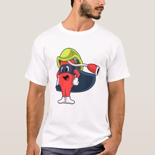 Camiseta Superhéroe como bombero (Anverso)