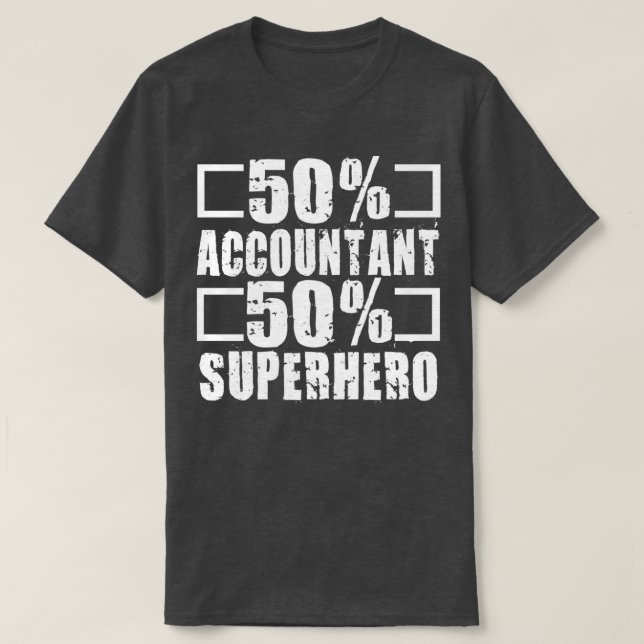 Camiseta Superhéroe contable (Diseño del anverso)