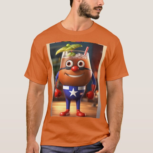 Camiseta Superhéroe Cuba libre Personalizado de cócteles (Anverso)