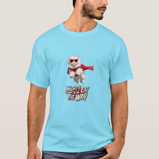 Camiseta Superhéroe de gato persa (Anverso)