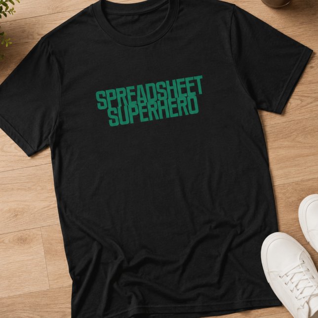 Camiseta Superhéroe de hoja de cálculo Gestión de datos de  (Subido por el creador)