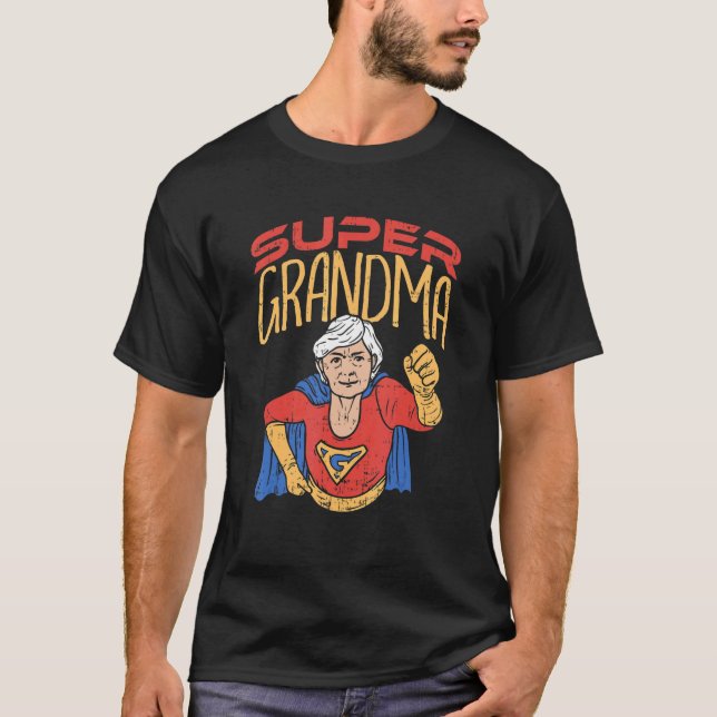 Camiseta Superhéroe de la abuela Super Abuela (Anverso)