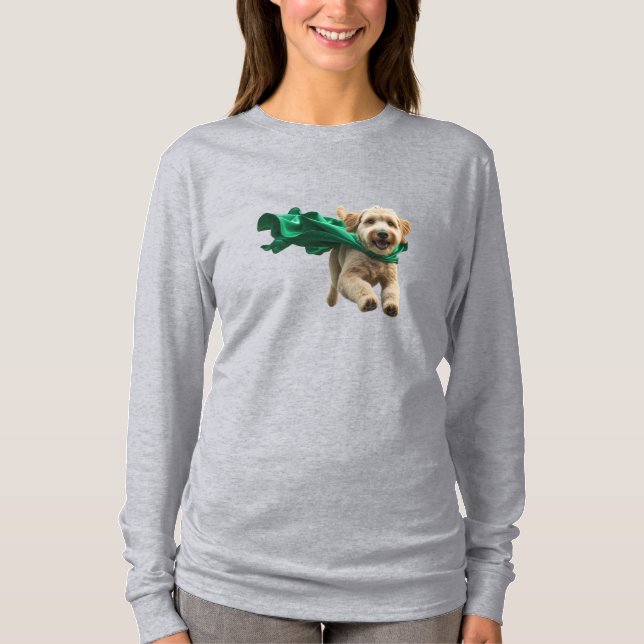 Camiseta Superhéroe de Labradoodle (Anverso)