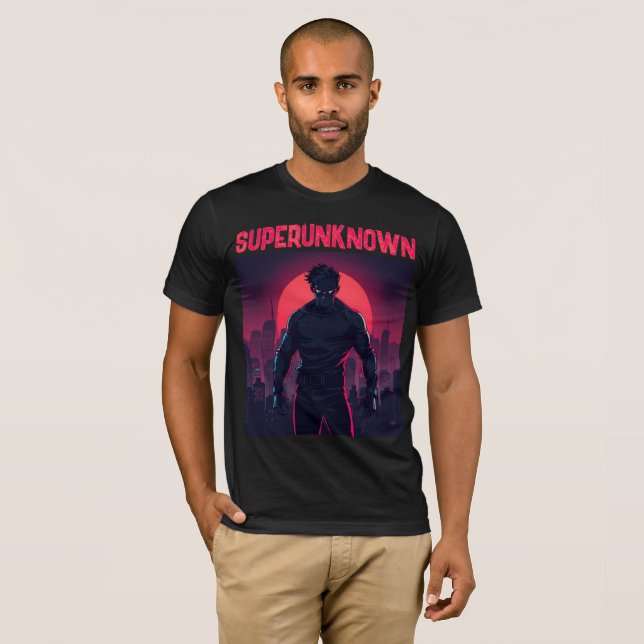 Camiseta Superhéroe de manga superdesconocido (Anverso completo)