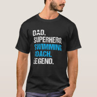 Superhéroe de papá entrenador de natación divertid