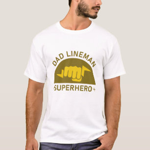 Camiseta Superhéroe de papá lineman - electricista de linem