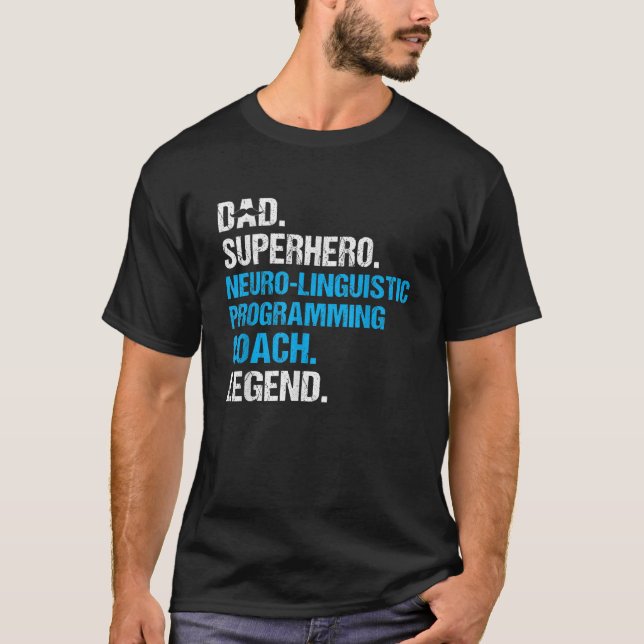 Camiseta Superhéroe de papá Neuro entrenador de programació (Anverso)