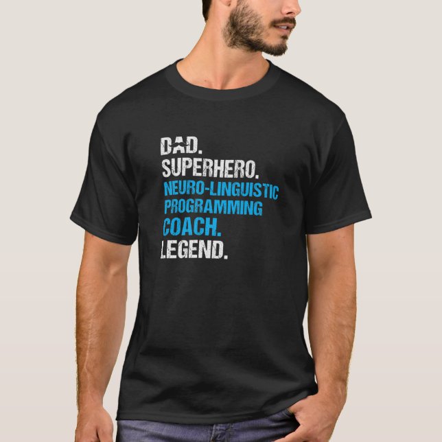 Camiseta Superhéroe de papá Neuro entrenador de programació (Anverso)