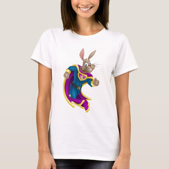 Camiseta Superhéroe del conejito de pascua (Anverso)