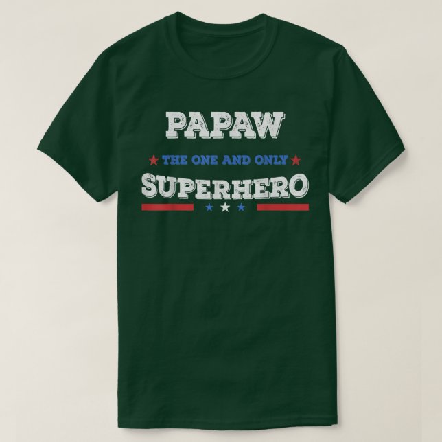 Camiseta Superhéroe del papa superhéroe estrella del padre (Diseño del anverso)