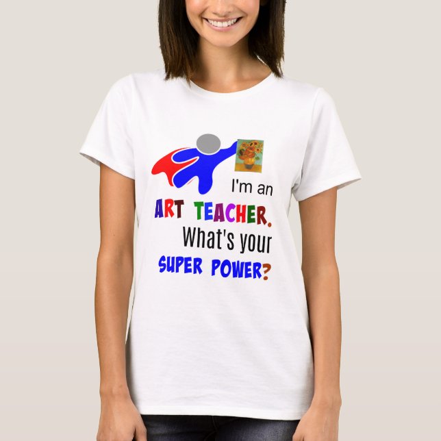 Camiseta Superhéroe del profesor de arte (Anverso)