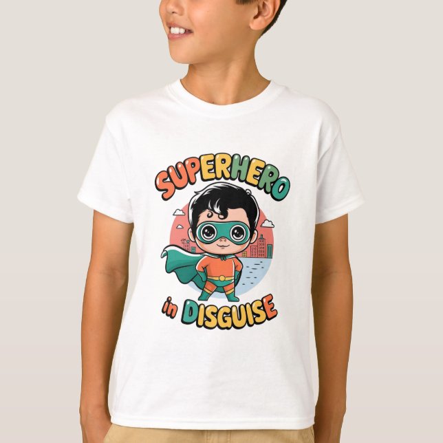 Camiseta Superhéroe disfrazado (Anverso)