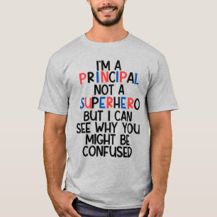 Camiseta Superhéroe divertidísimo director de escuela