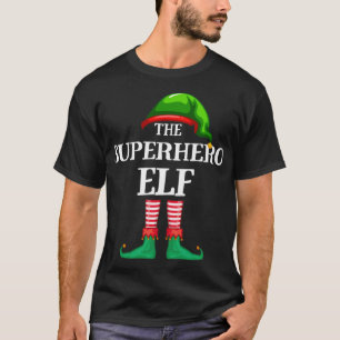 Camiseta Superhéroe Elf Navidades familiares coincidentes