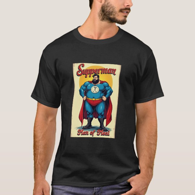 Camiseta Superhéroe hombre de Novedad cómica (Anverso)