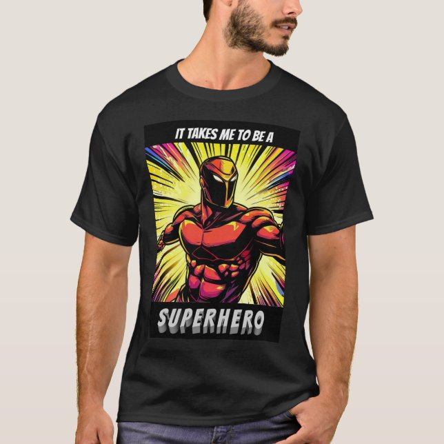 Camiseta Superhéroe inspirador Tee 8 (Anverso)
