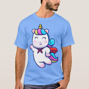 Camiseta Superhéroe lindo Unicornio volando