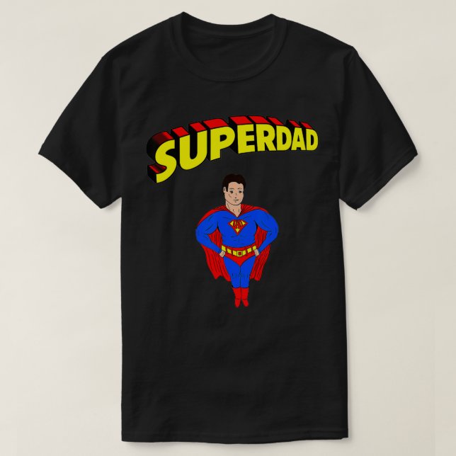 Camiseta Superhéroe padre Super papá (Diseño del anverso)