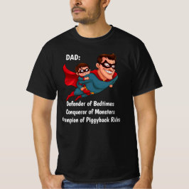 Camiseta Superhéroe papá personalizado negro