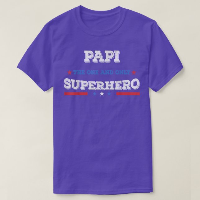 Camiseta Superhéroe papi estrella de héroe  (Diseño del anverso)