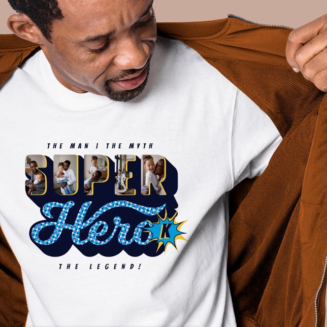 Camiseta Superhéroe Personalizado fotos hombre mito superhé (Subido por el creador)