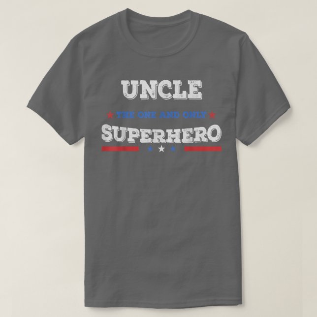 Camiseta Superhéroe tío superhéroe estrella de héroe padre  (Diseño del anverso)