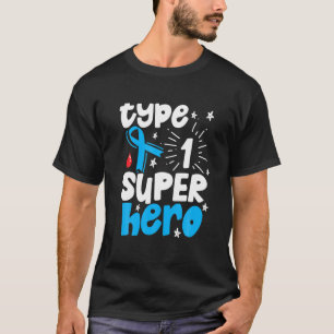 Camiseta Superhéroe tipo 1 Concienciación sobre la diabetes