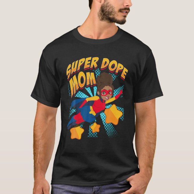 Camiseta Superheroína africana norteamericana mamá negra ne (Anverso)