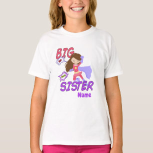 Camiseta superheroína de hermana mayor personaliz