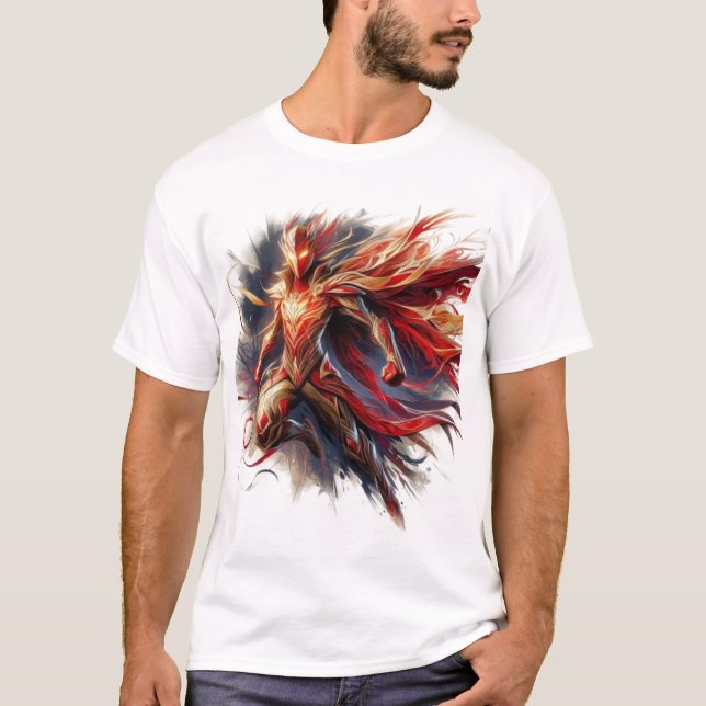 Camiseta Superheroína épica de pincel: diseño artístico de  (Anverso)