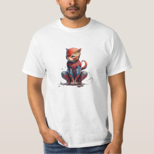 Camiseta Superheroína espunky: Gato T de corte web espía