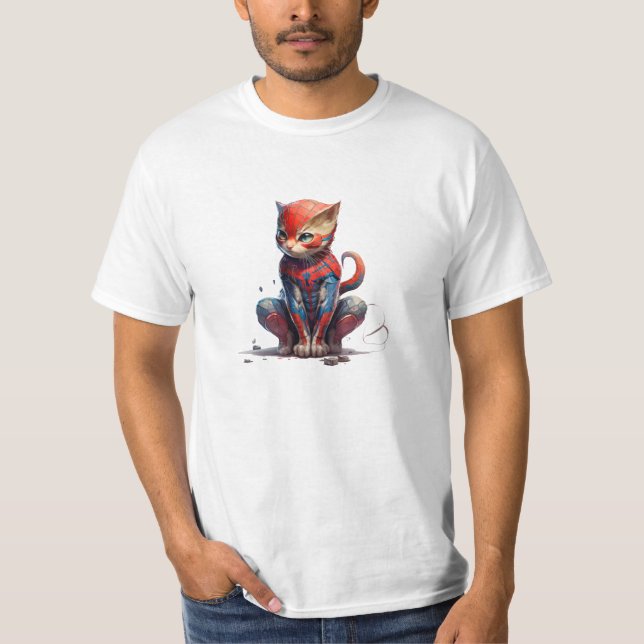 Camiseta Superheroína espunky: Gato T de corte web espía (Anverso)
