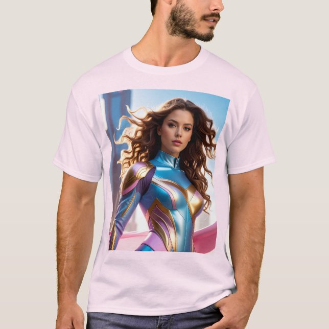 CAMISETA SUPERHEROÍNA - FANTASÍA CIENTÍFICA (Anverso)