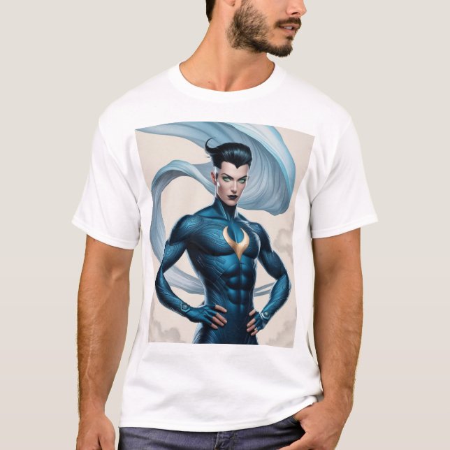 Camiseta Superheroína: Maestro de los reinos nocturnos (Anverso)