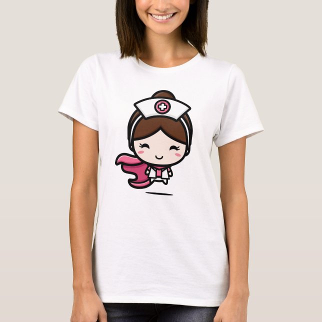 Camiseta Superheroína médica femenina (Anverso)